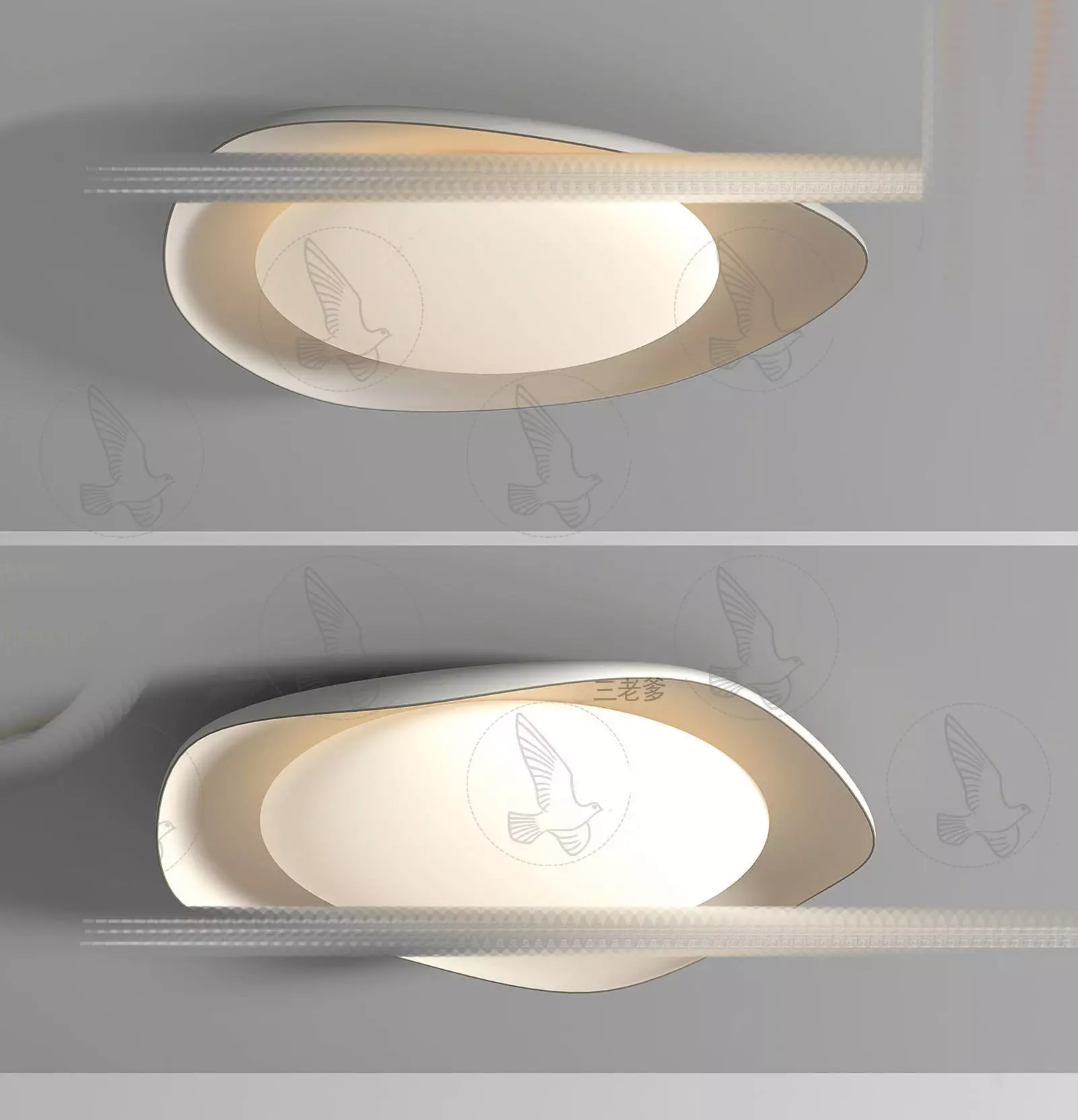 Modern chandelier combination 3D model download Free low-poly 3D model