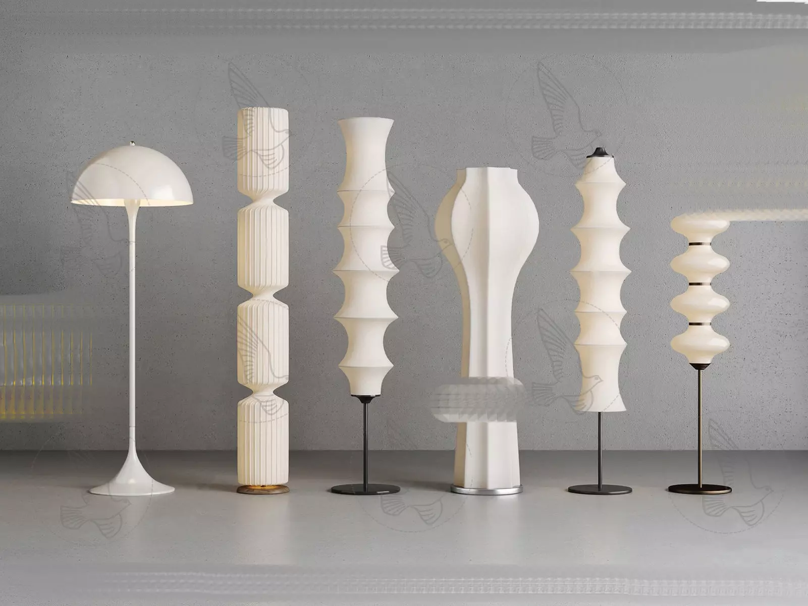 Modern chandelier combination 3D model download Low-poly 3D model_0