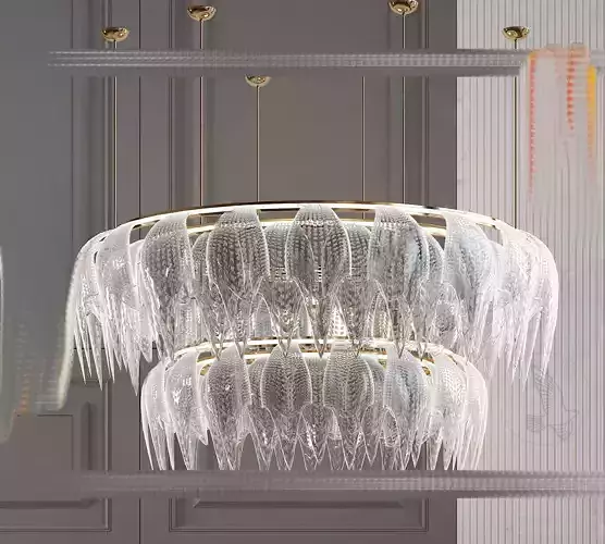 Modern chandelier combination 3D model download