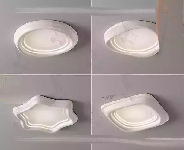 Modern chandelier combination 3D model download Free low-poly 3D model