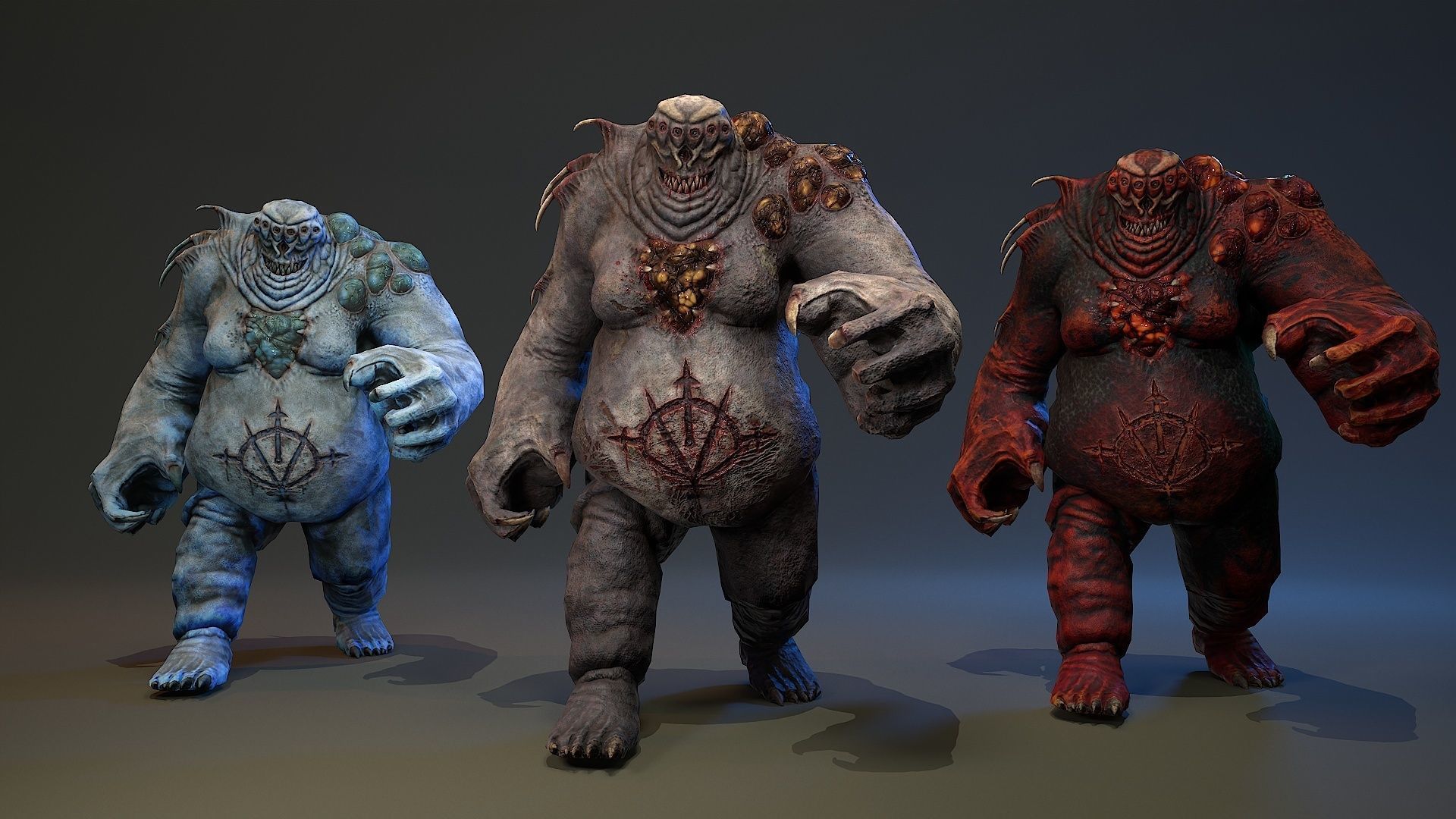 Mutant Monster 7 Low-poly 3D model_5