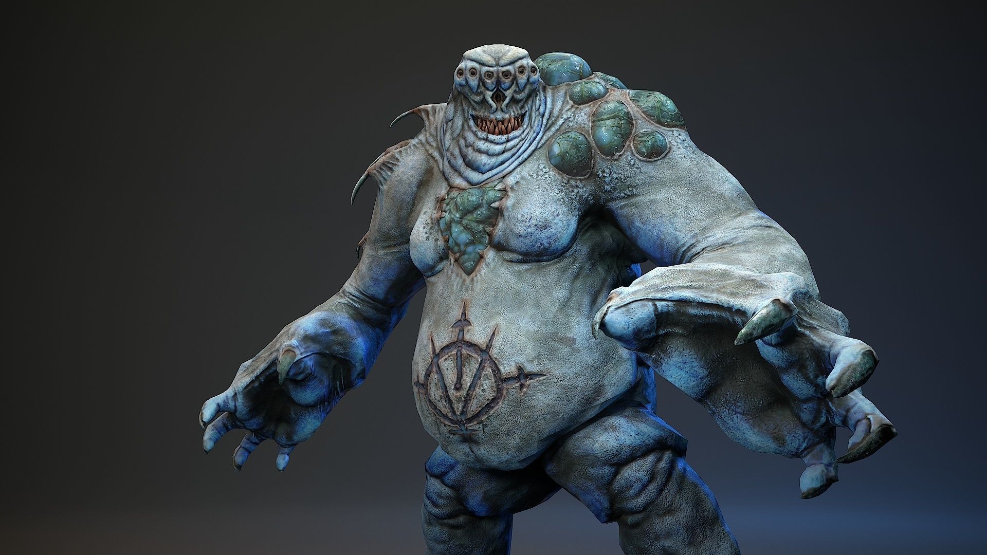 Mutant Monster 7 Low-poly 3D model_16
