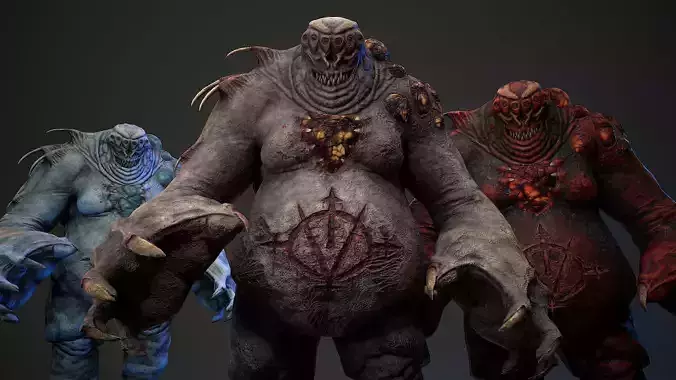Mutant Monster 7 Low-poly 3D model