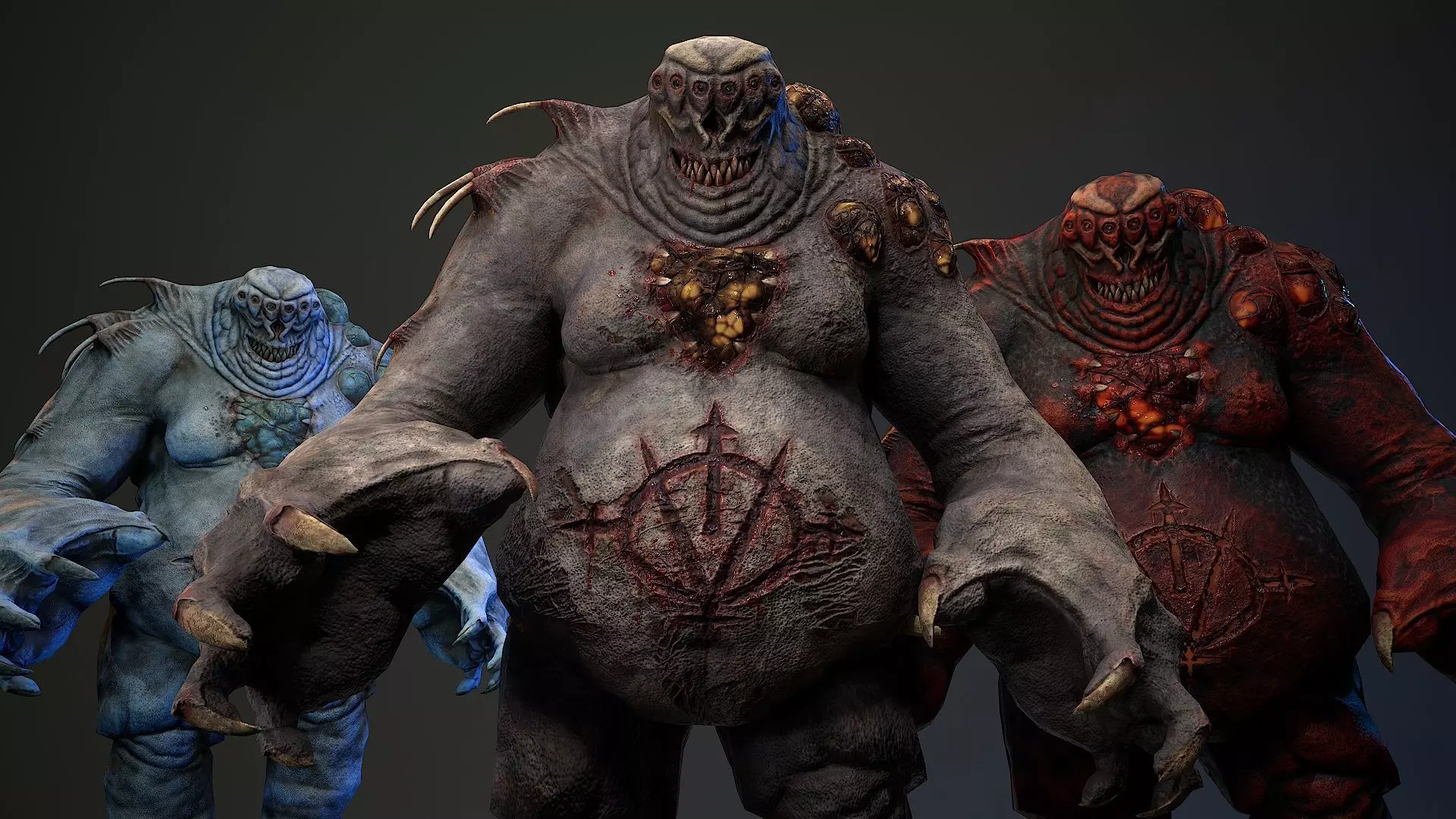 Mutant Monster 7 Low-poly 3D model_0