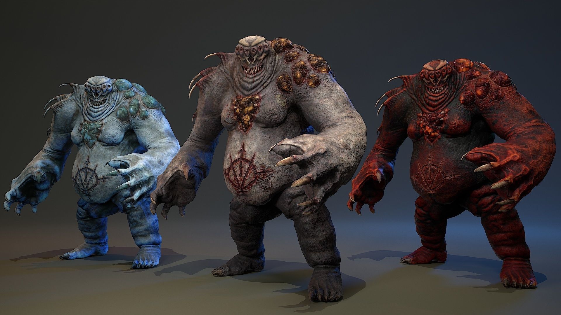 Mutant Monster 7 Low-poly 3D model_7