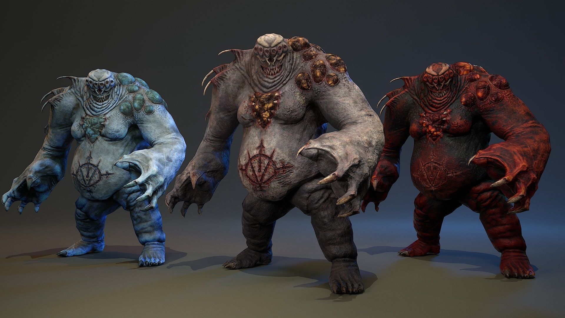 Mutant Monster 7 Low-poly 3D model_4