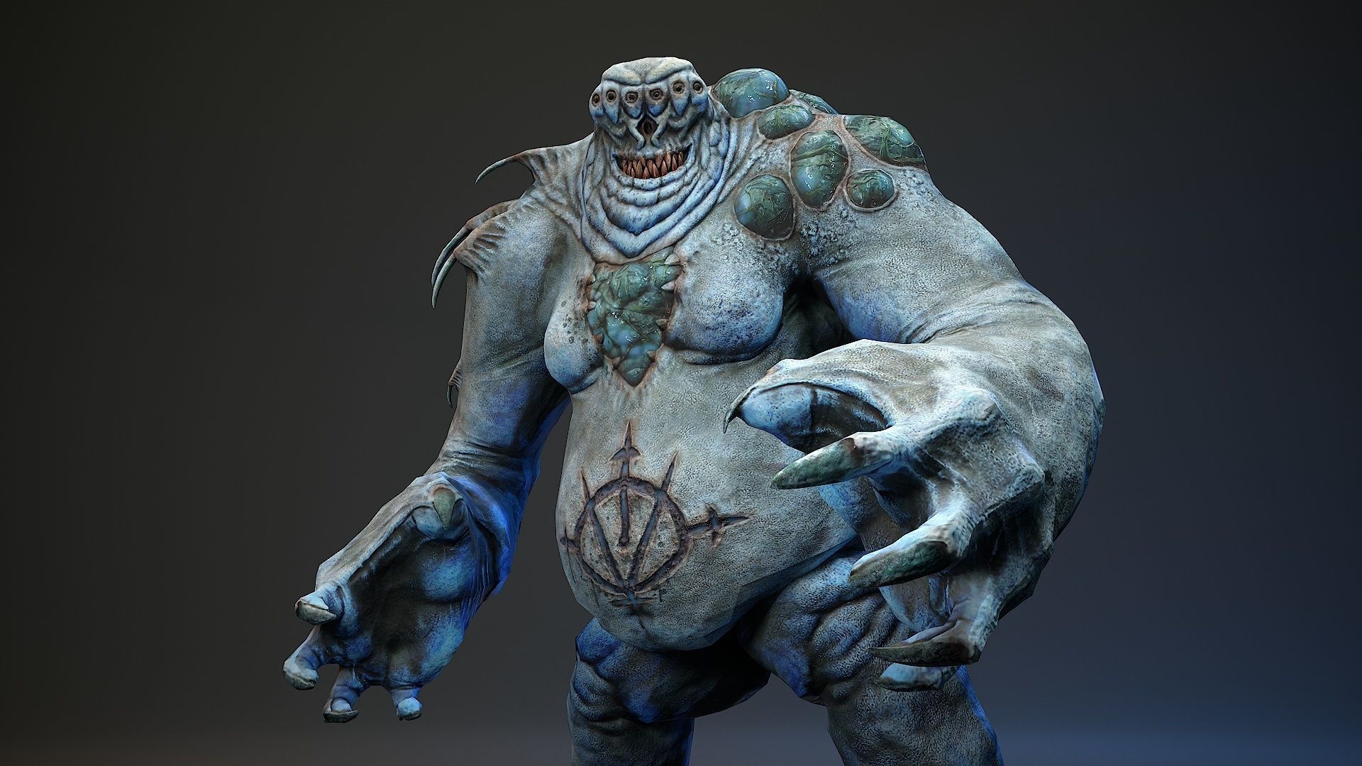Mutant Monster 7 Low-poly 3D model_15