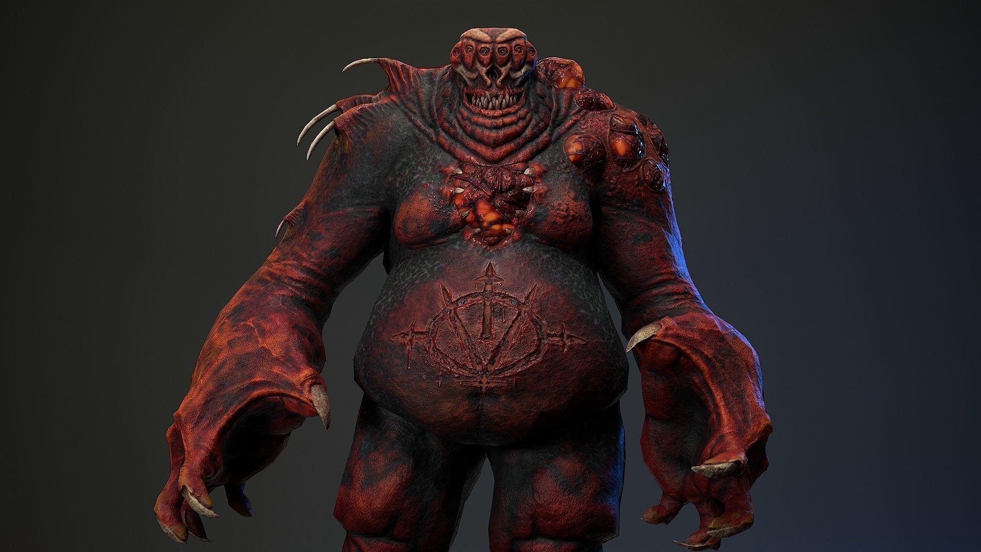 Mutant Monster 7 Low-poly 3D model_13