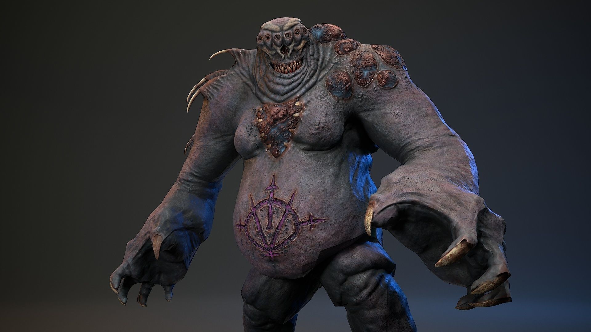 Mutant Monster 7 Low-poly 3D model_17