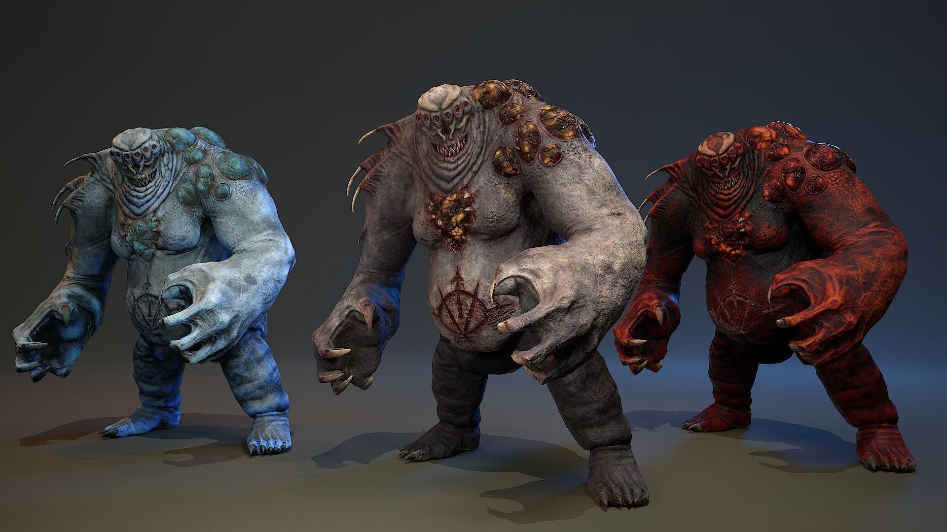 Mutant Monster 7 Low-poly 3D model_6