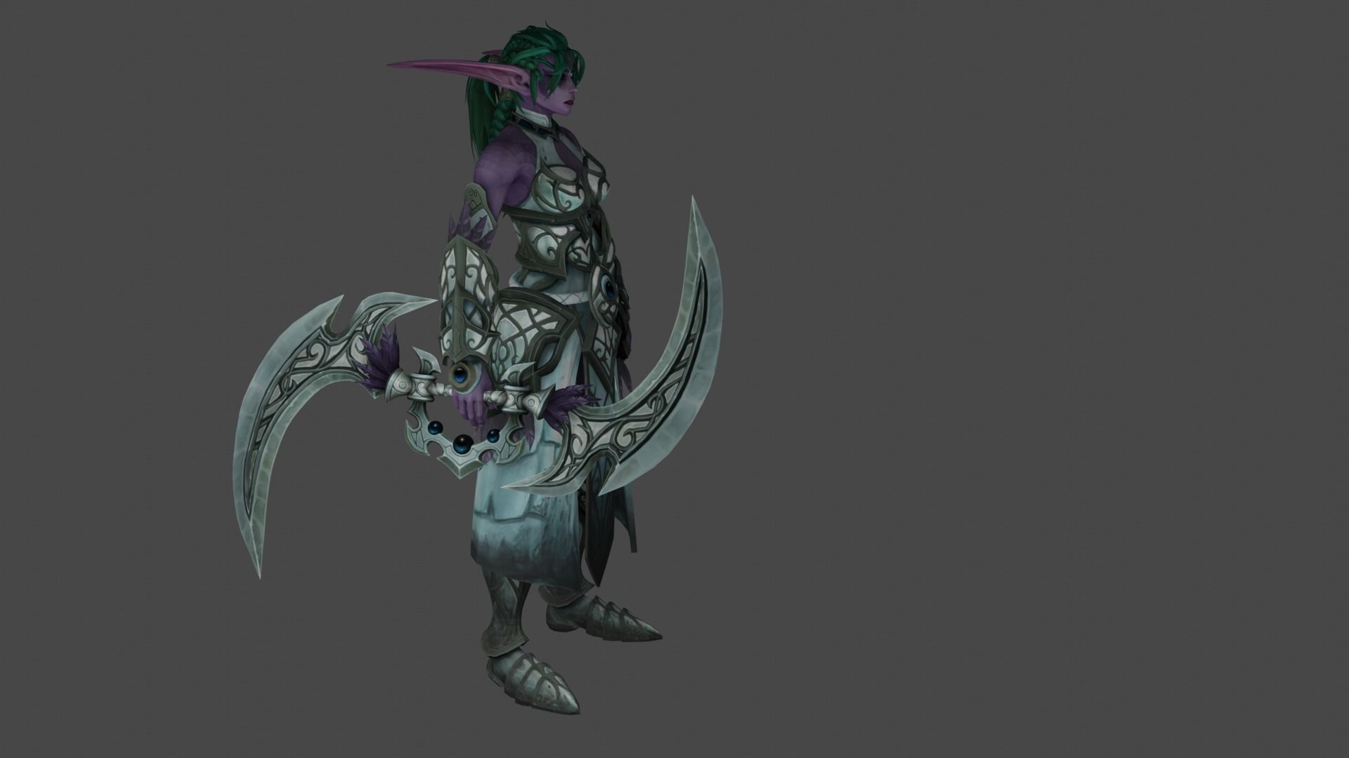 Tyrande Glaive Cosplay 3D Model STL File - World of Warcraft  3D print model_4