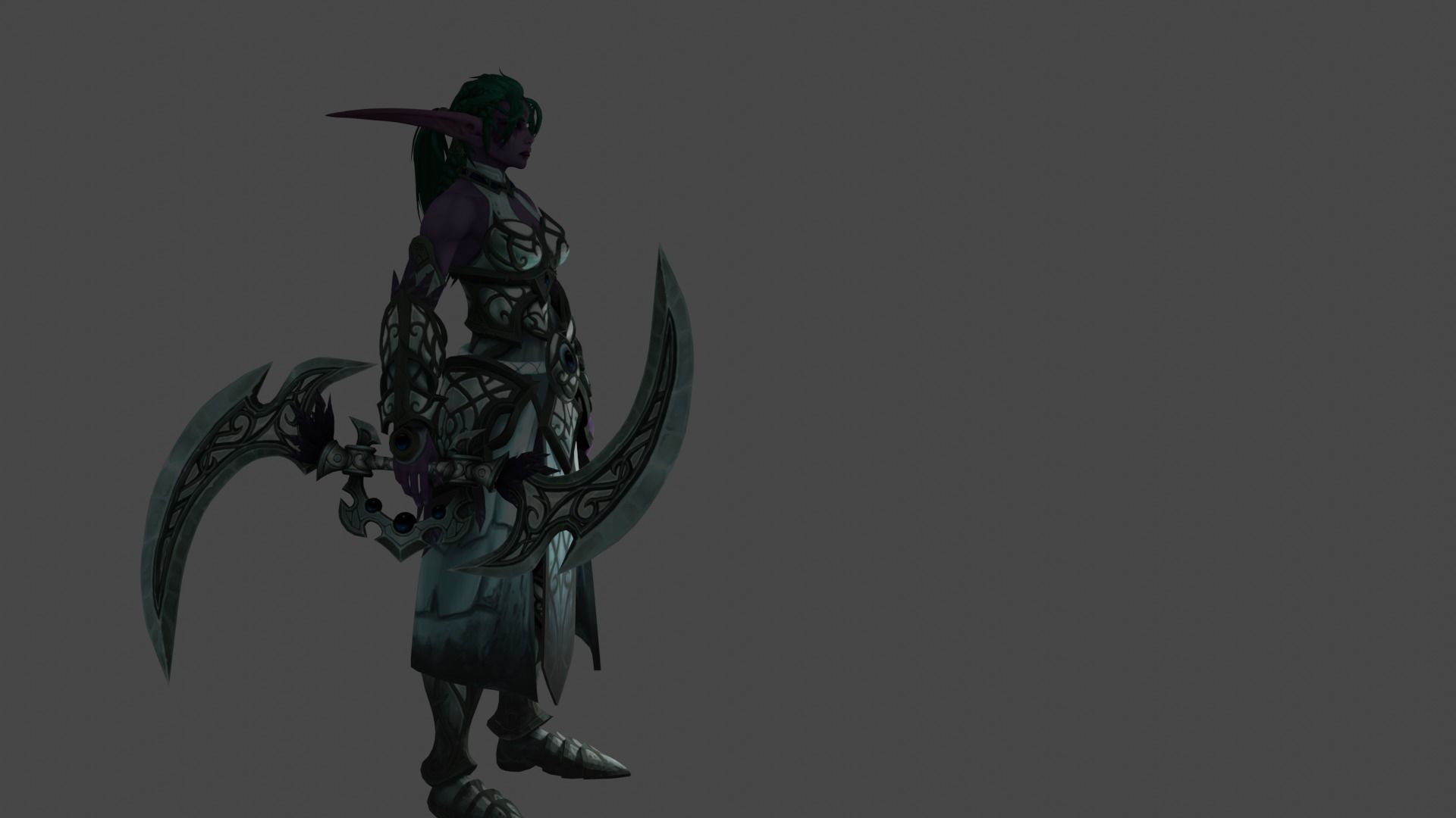 Tyrande Glaive Cosplay 3D Model STL File - World of Warcraft  3D print model_3