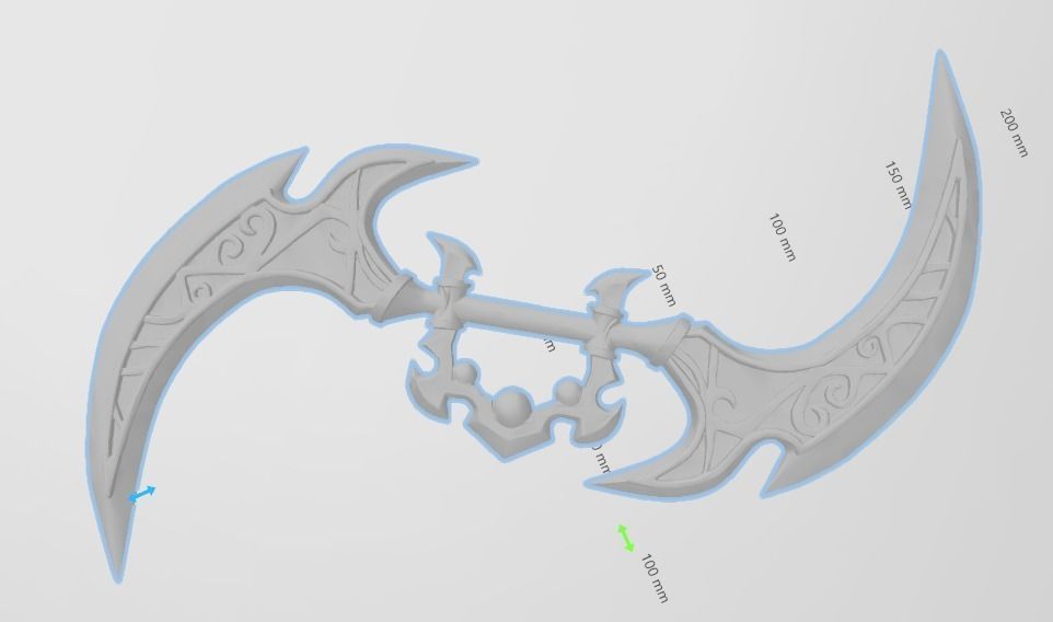 Tyrande Glaive Cosplay 3D Model STL File - World of Warcraft  3D print model_1