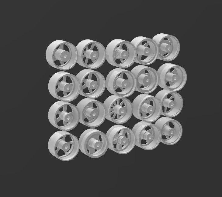 20 PCS HOT WHEELS RIM PACKS 3D print model_1