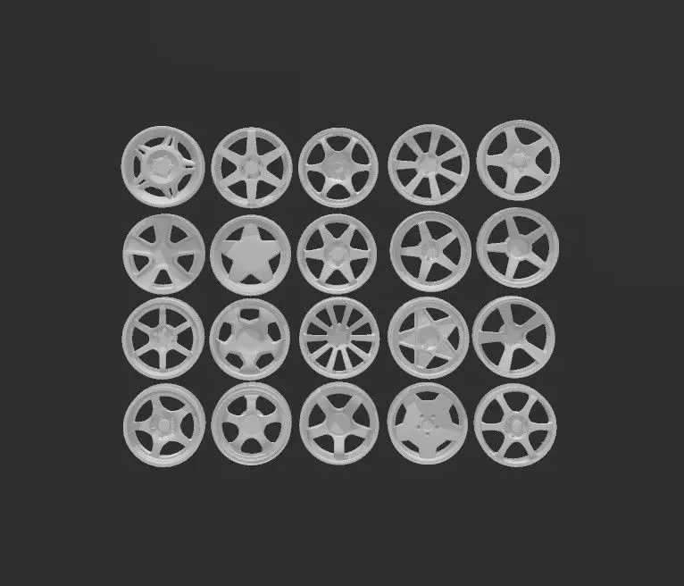 20 PCS HOT WHEELS RIM PACKS 3D print model_0