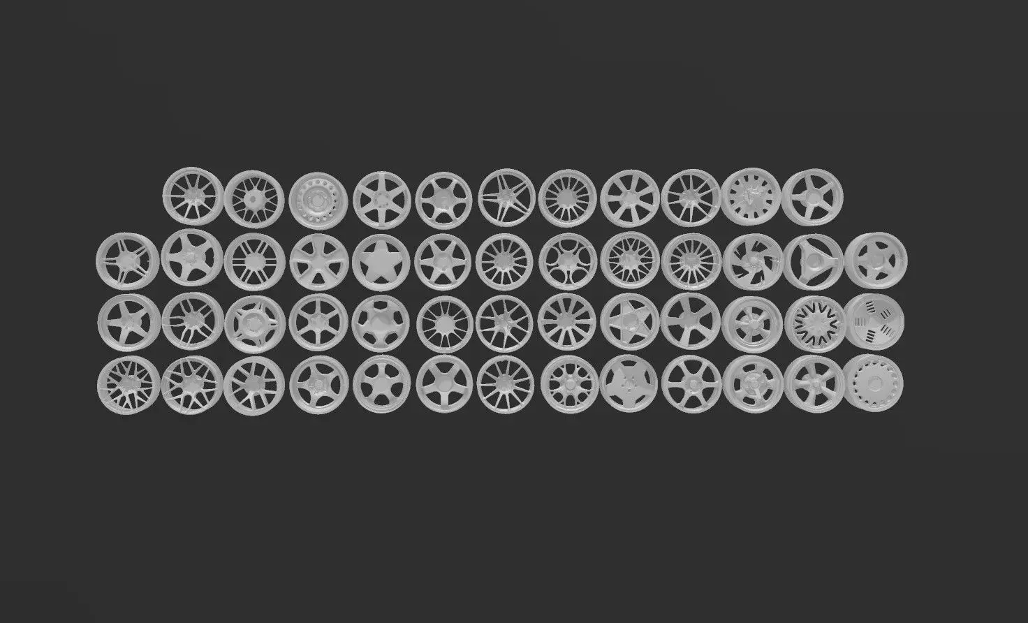 50 PCS HOT WHEELS BIG RIM PACKAGE 1   64 3D print model_0