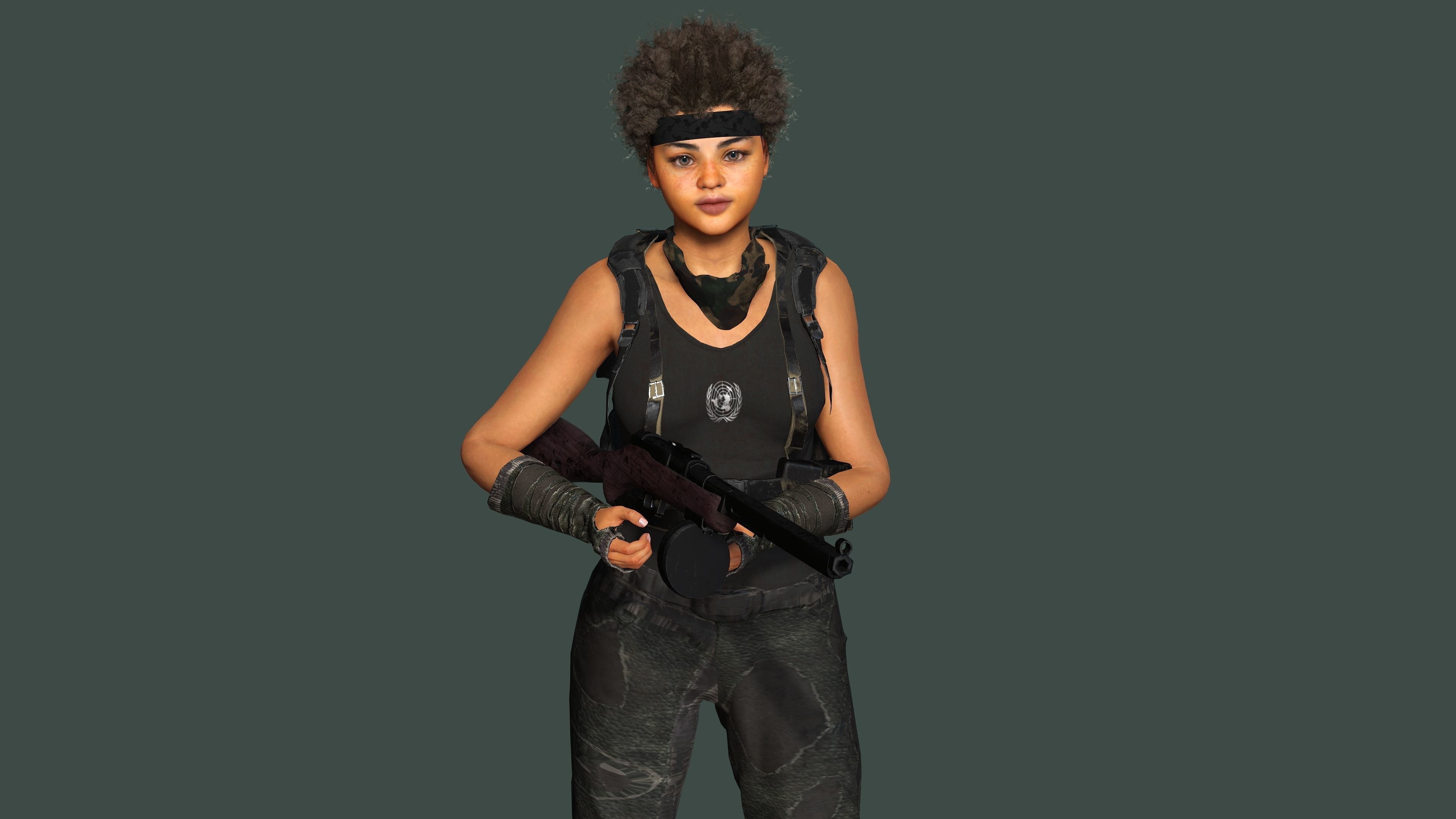 AAA 3D REALISTIC HUMAN CHARACTER -TEENAGE SURVIVOR APOCALYPTIC 2 Low-poly 3D model_4