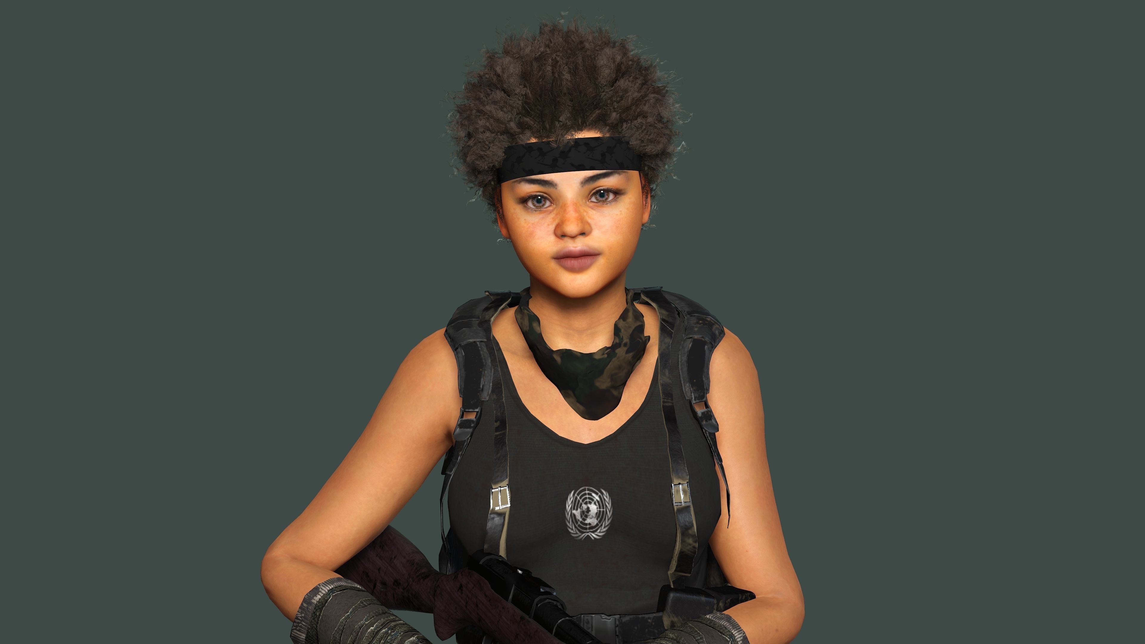 AAA 3D REALISTIC HUMAN CHARACTER -TEENAGE SURVIVOR APOCALYPTIC 2 Low-poly 3D model_6