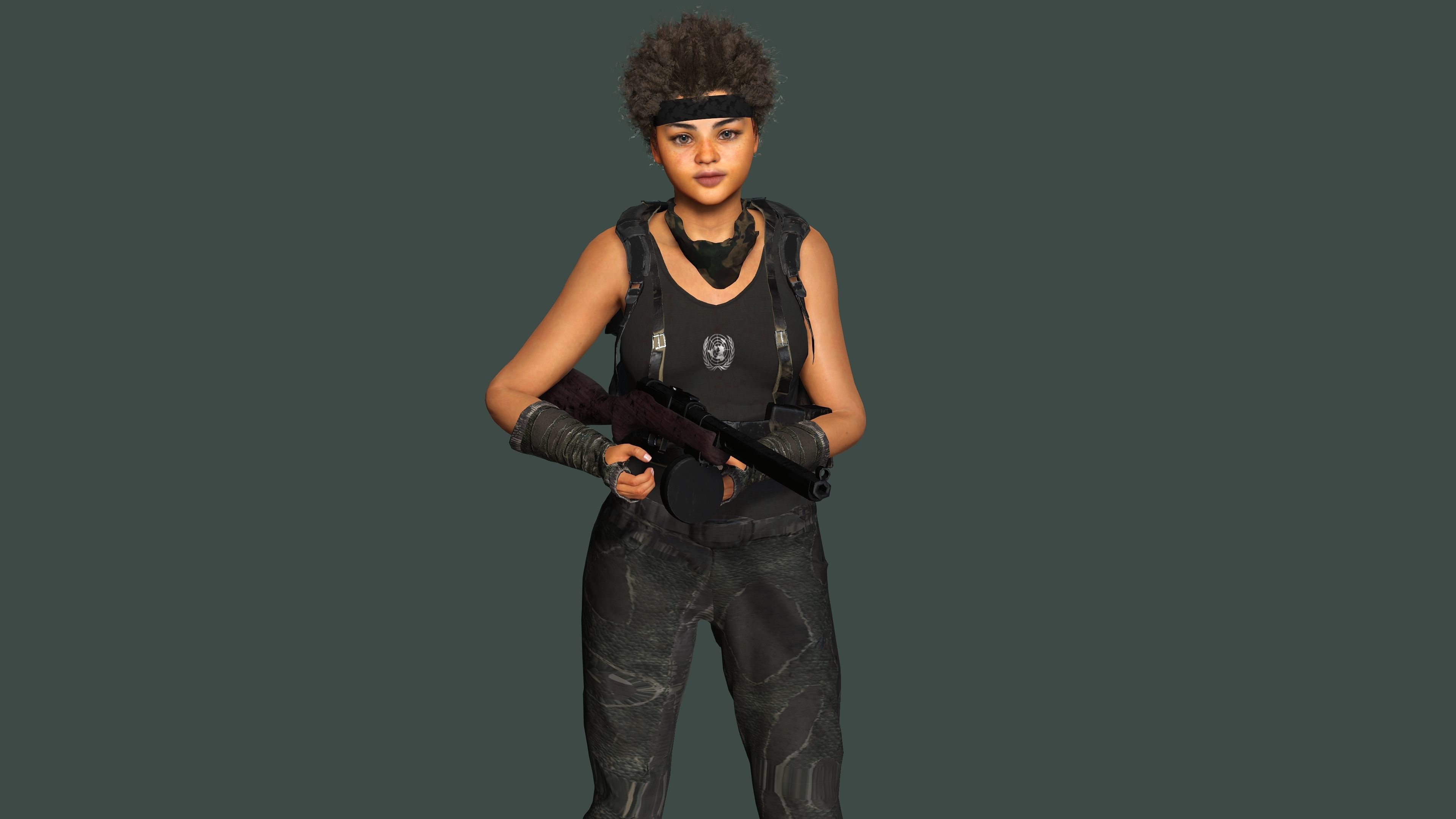 AAA 3D REALISTIC HUMAN CHARACTER -TEENAGE SURVIVOR APOCALYPTIC 2 Low-poly 3D model_3