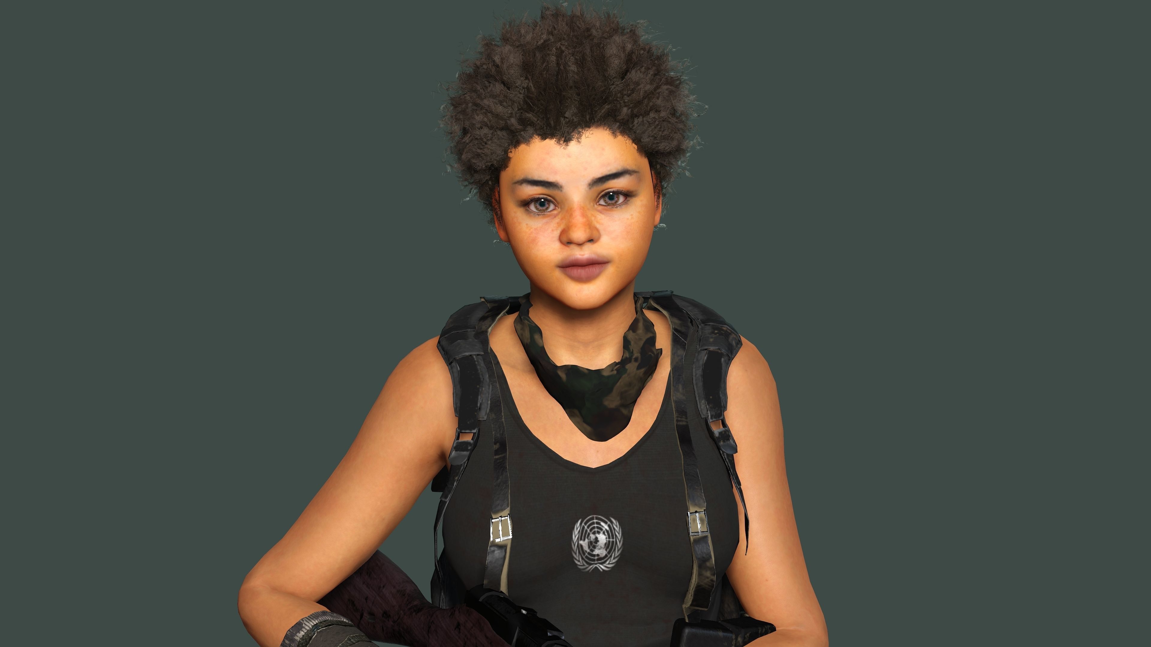 AAA 3D REALISTIC HUMAN CHARACTER -TEENAGE SURVIVOR APOCALYPTIC 2 Low-poly 3D model_10