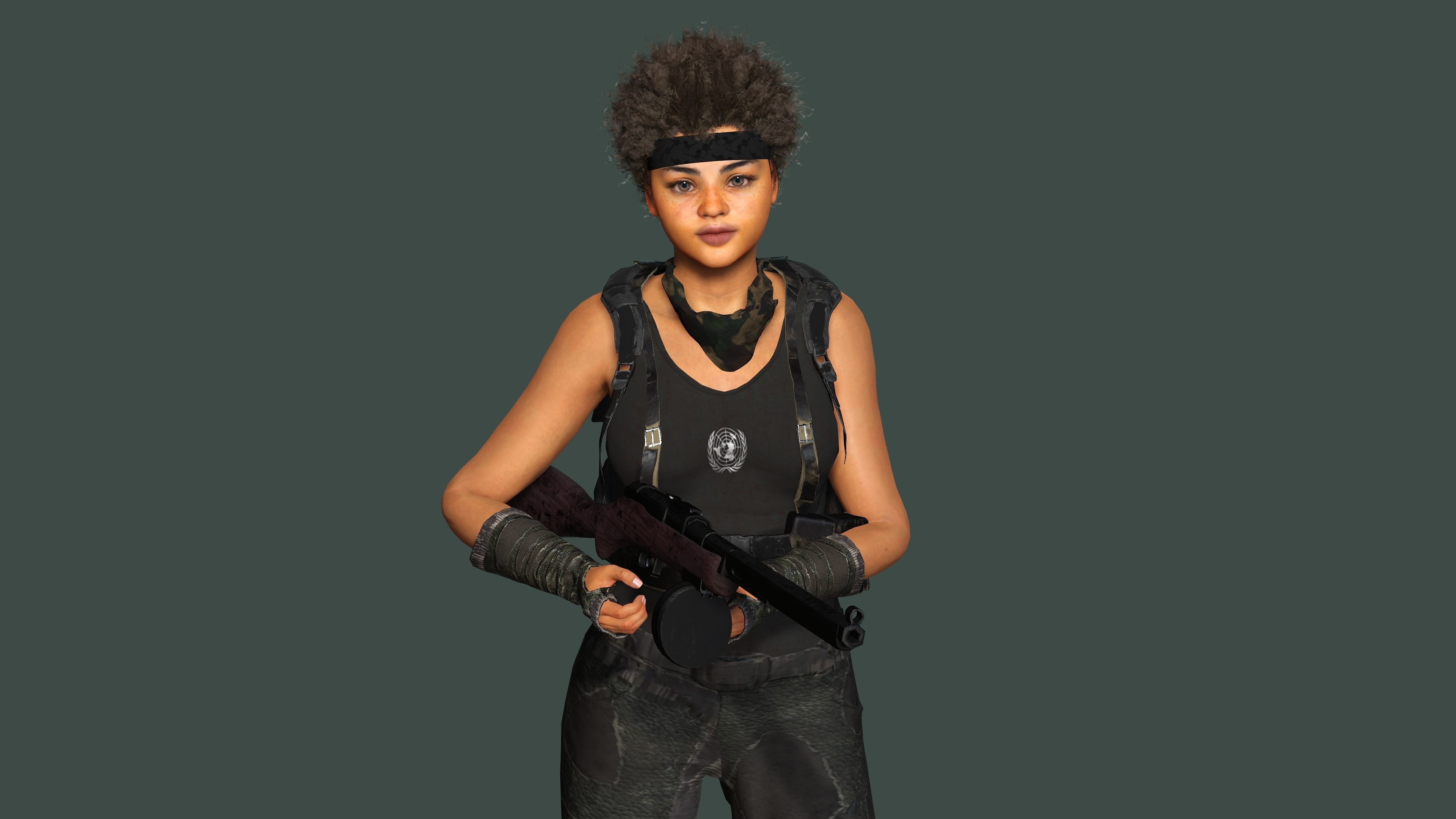 AAA 3D REALISTIC HUMAN CHARACTER -TEENAGE SURVIVOR APOCALYPTIC 2 Low-poly 3D model_5