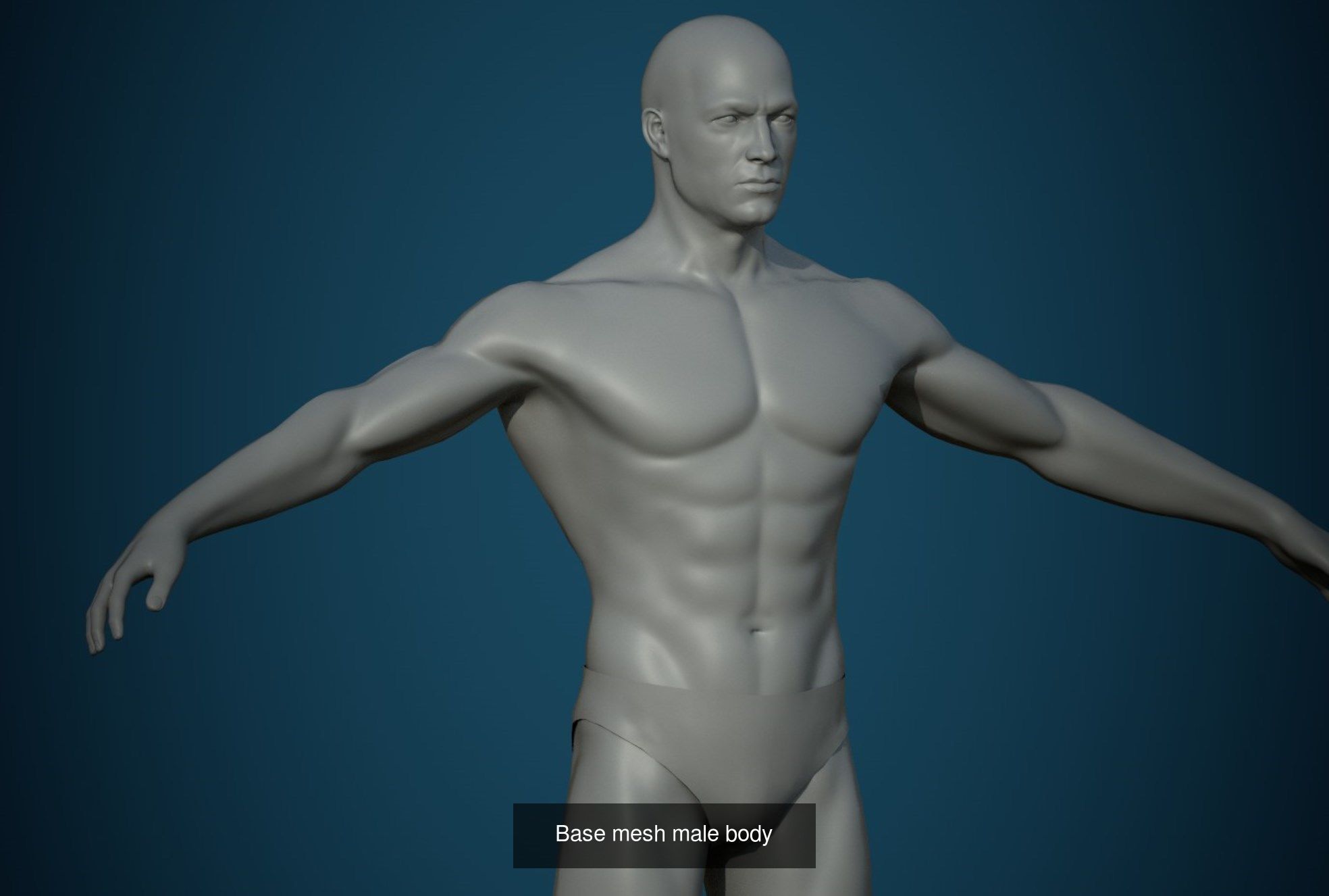 Base mesh male body 3D Model Collection_2