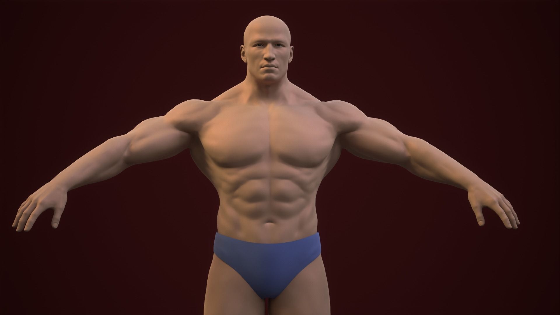 Base mesh male body   3D Model Collection_15