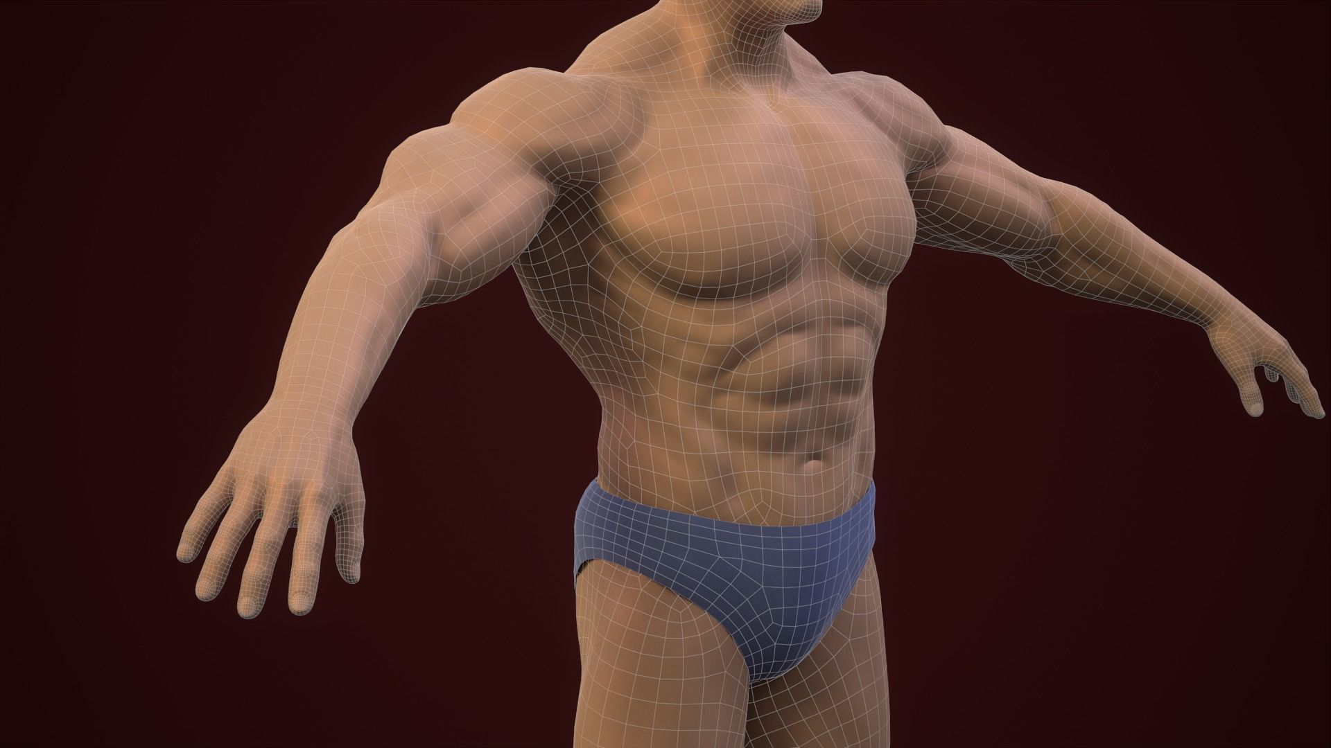 Base mesh male body   3D Model Collection_27