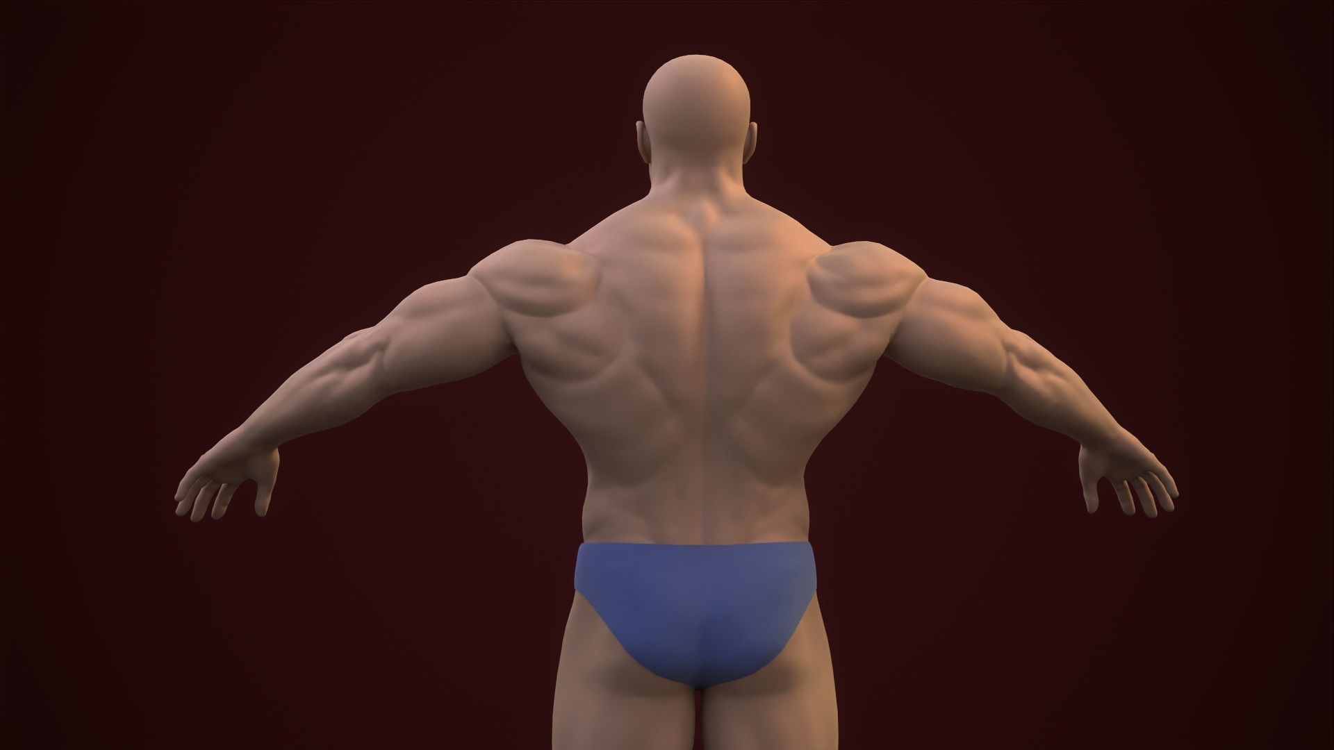 Base mesh male body 3D Model Collection_14