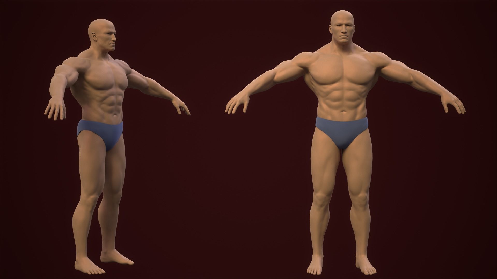 Base mesh male body 3D Model Collection_19