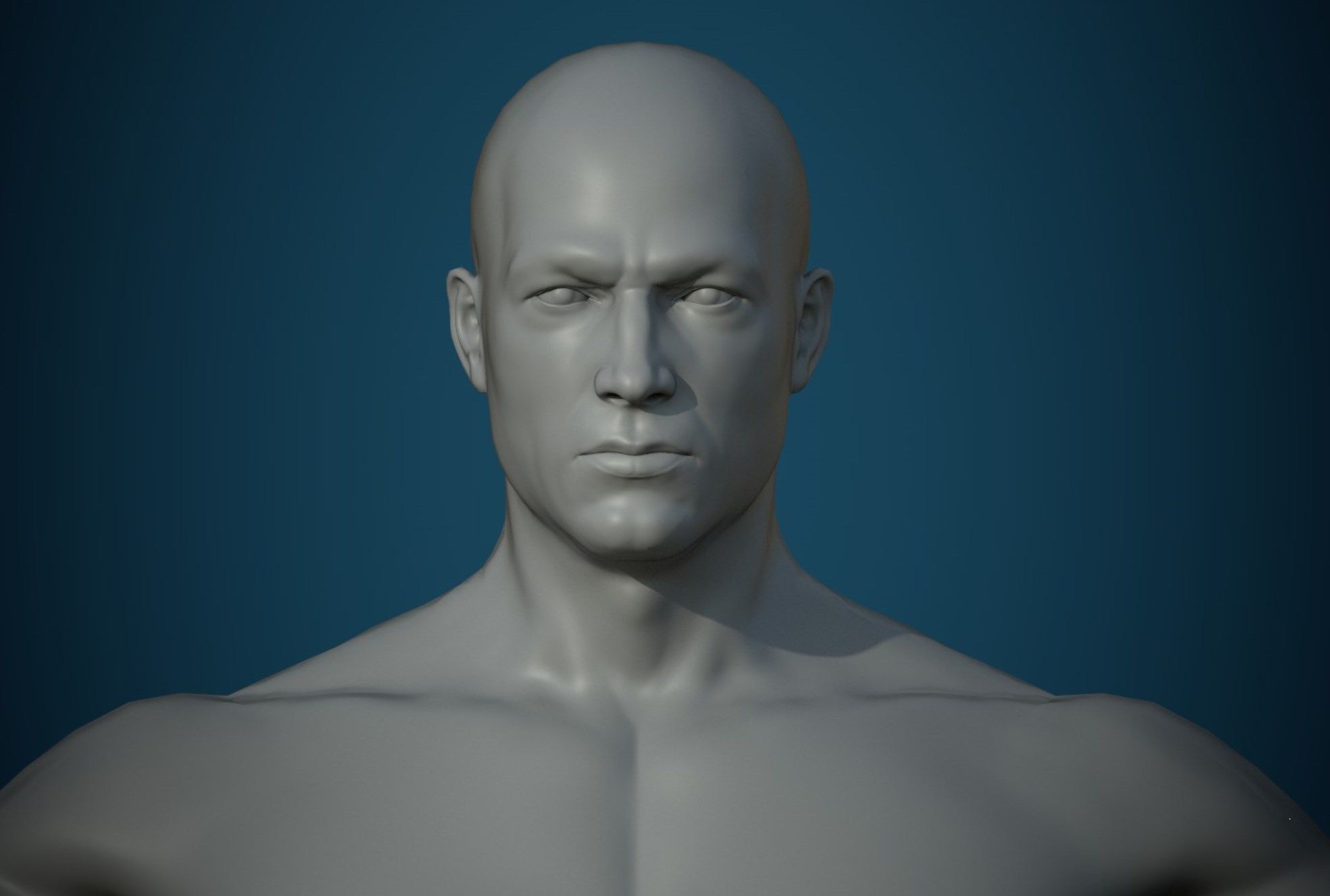 Base mesh male body   3D Model Collection_3