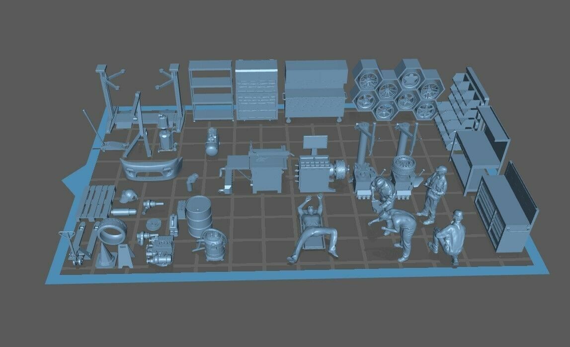 DIORAMA GARAGE DIECAST 1  64   1  18   1  24   1 43 and more 3D print model_1