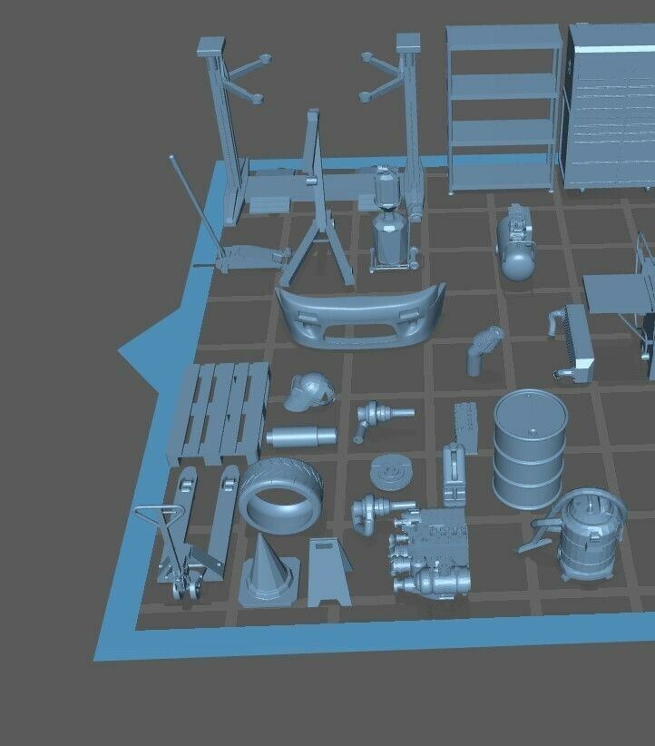 DIORAMA GARAGE DIECAST 1  64   1  18   1  24   1 43 and more 3D print model_2