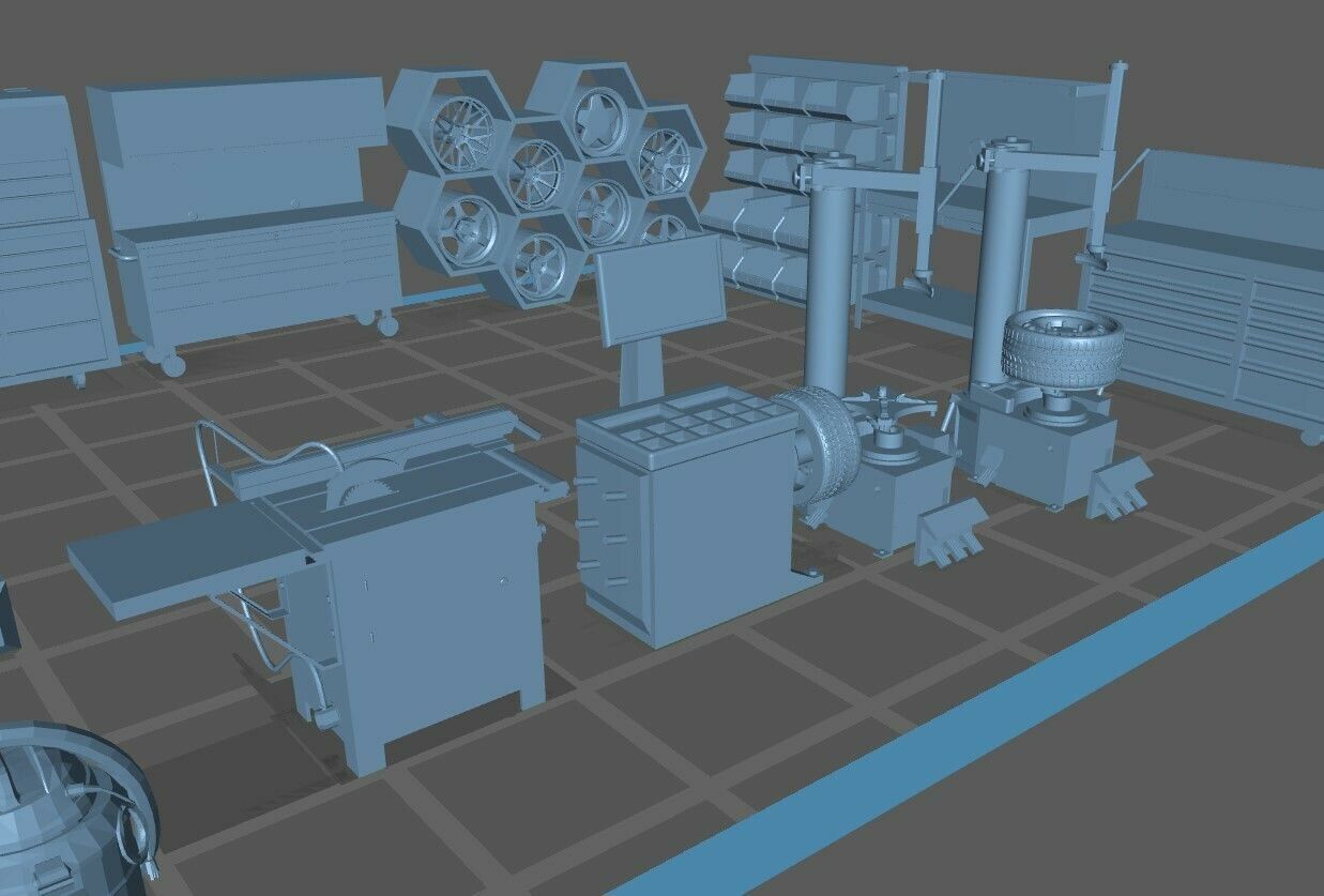 DIORAMA GARAGE DIECAST 1  64   1  18   1  24   1 43 and more 3D print model_4