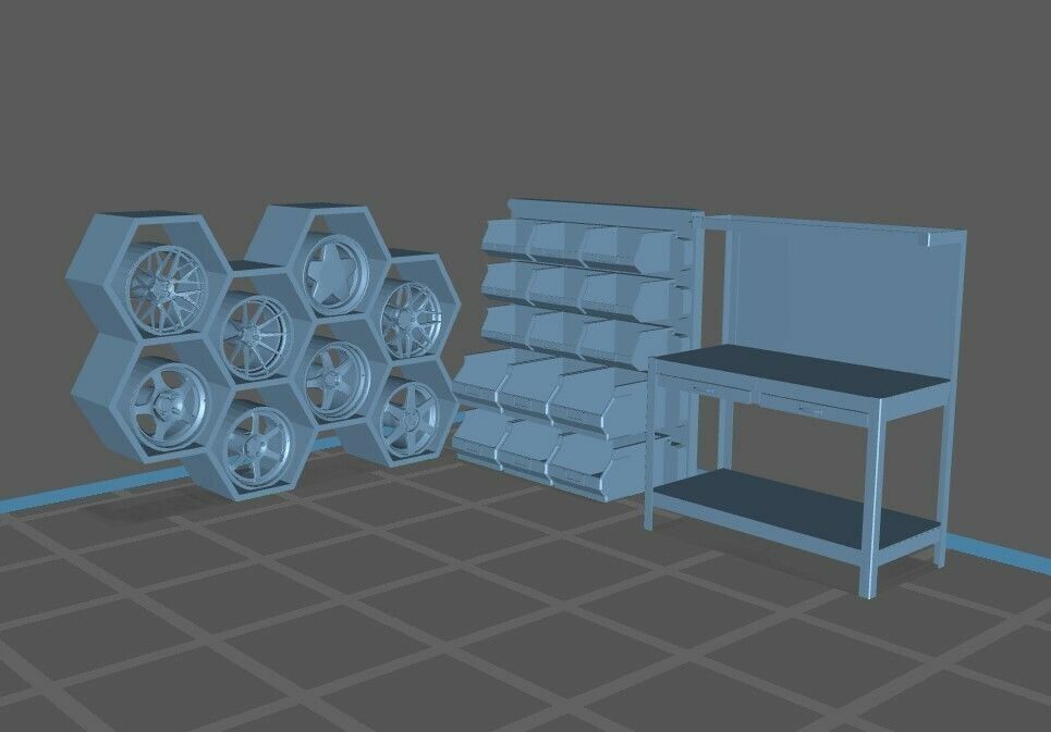 DIORAMA GARAGE DIECAST 1  64   1  18   1  24   1 43 and more 3D print model_7