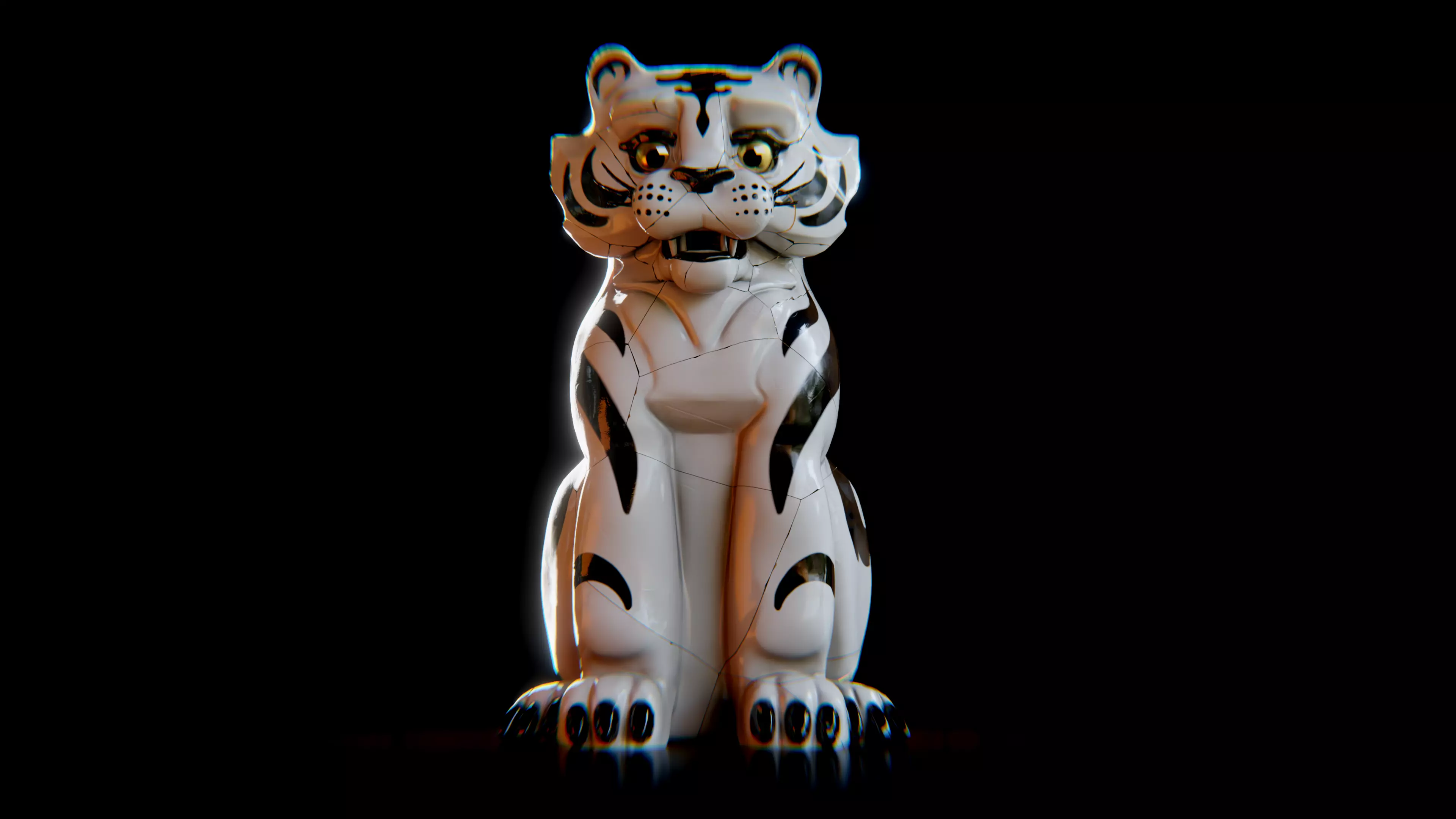 Tiger Statue 3D model