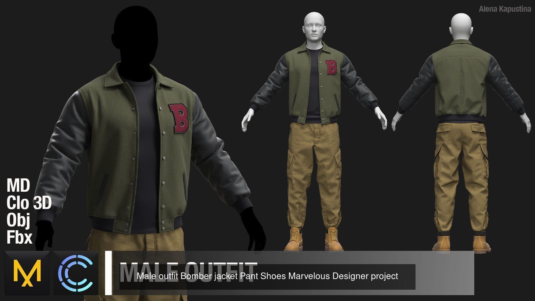 Tactical clothing Marvelous designer Clo 3D projects 3D Model Collection_3