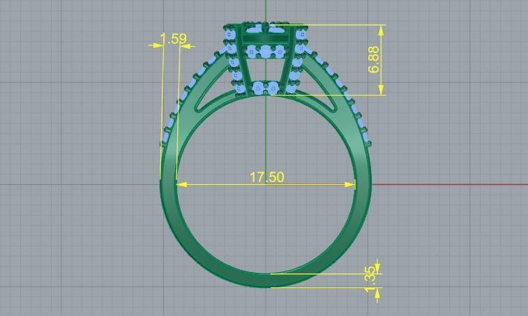 Ring N01812 3D print model_6