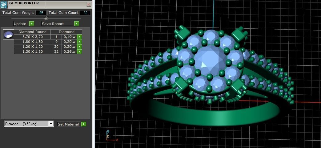 Ring N01812 3D print model_10