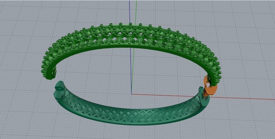 Bracelet N01803 3D print model_4