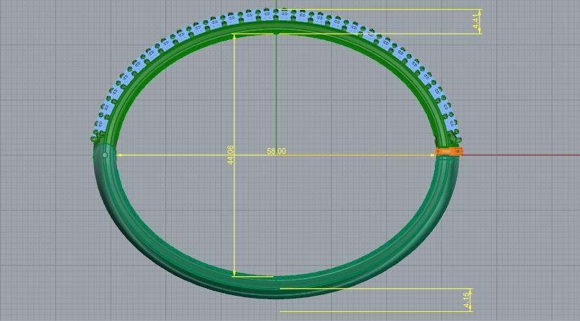 Bracelet N01803 3D print model_7