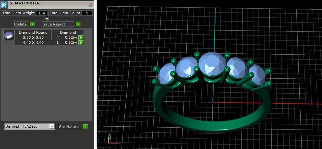 Ring N01777 3D print model_9