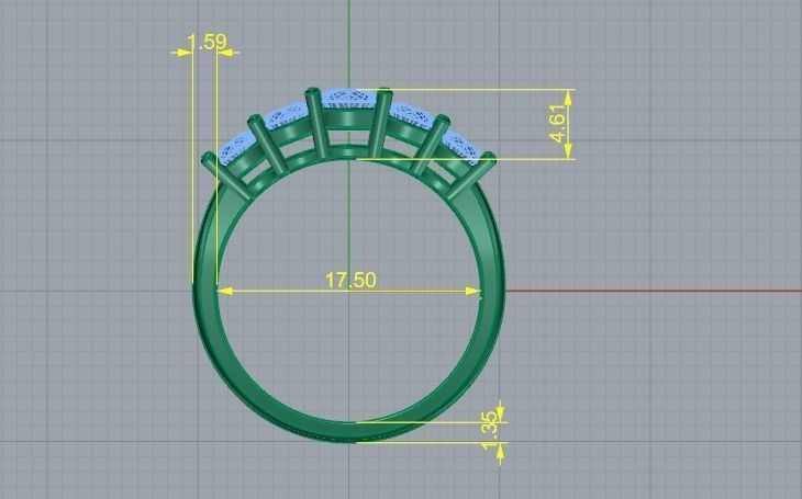 Ring N01777 3D print model_6