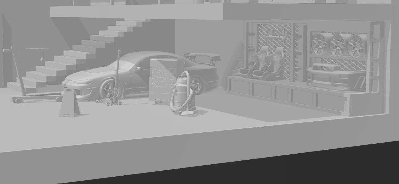 DREAM GARAGE DIORAMA 1  64   1  18   1  24    1  43 and more 3D print model_3