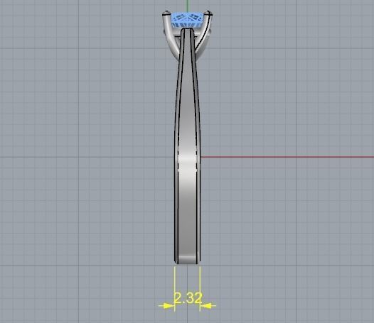 Soliter ring N01837 3D print model_6