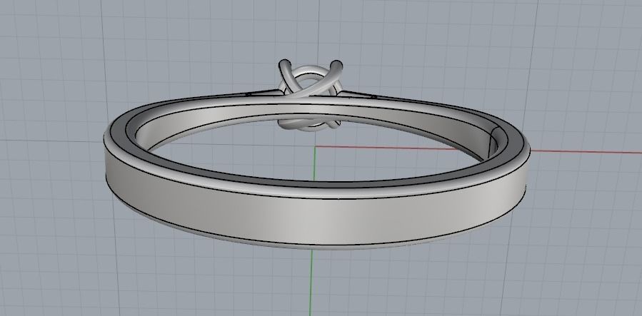 Soliter ring N01837 3D print model_4
