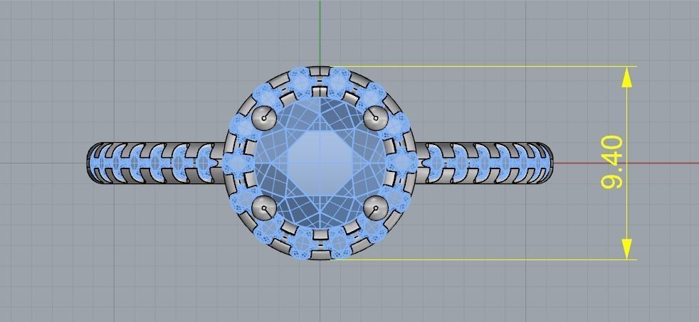 Soliter ring N01831 3D print model_7