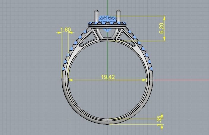 Soliter ring N01831 3D print model_5