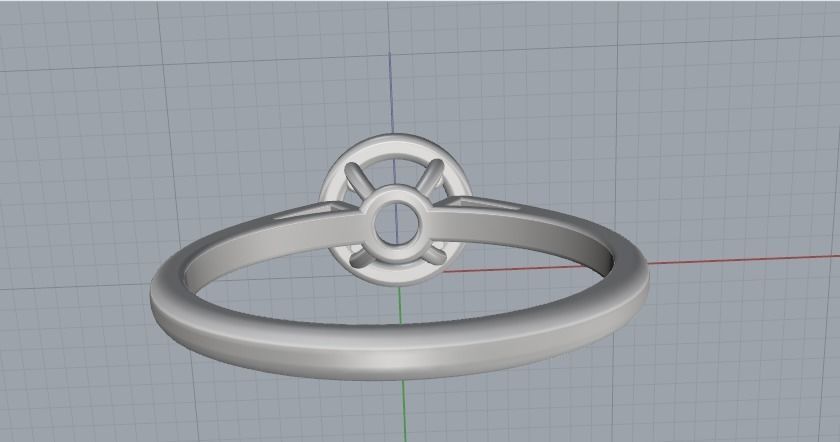 Soliter ring N01831 3D print model_3