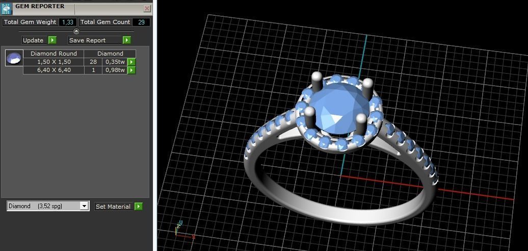 Soliter ring N01831 3D print model_9